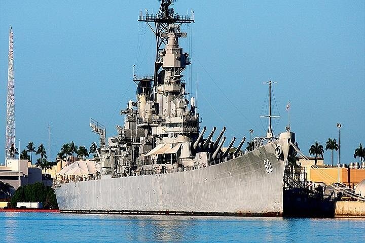 Battleships of WWII at Pearl Harbor from Kauai image