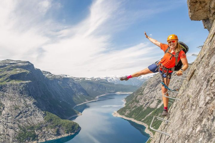 From Odda: Trolltunga via Ferrata & Stay in Sunset/Sunrise Dome image