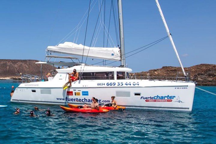 Private trips to Lobos Island and Lanzarote in Catamaran Lagoon 421 image