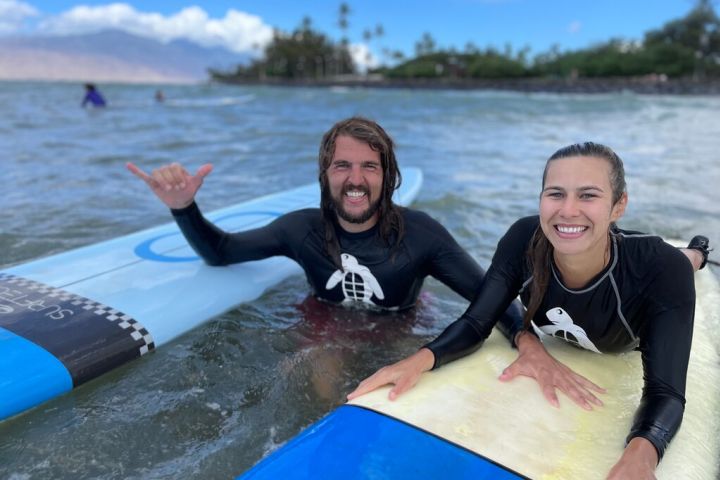 Semi-Private Surf Lesson at Kalama Beach in Kihei image