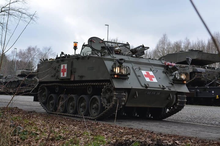 You in armored war vehicle image