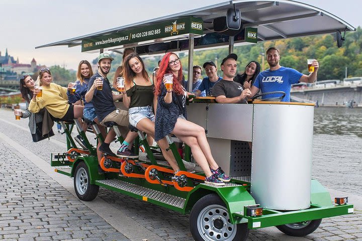 Private Beer Bike Prague Tour with Unlimited Premium Beer image