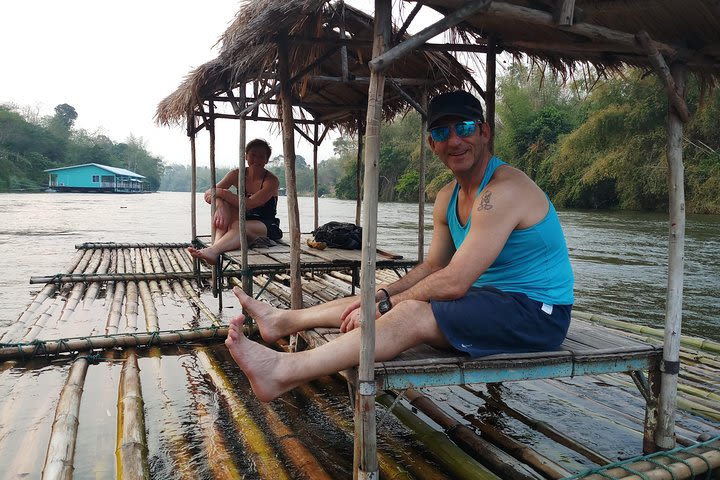 Bamboo raft on the Kwai river image