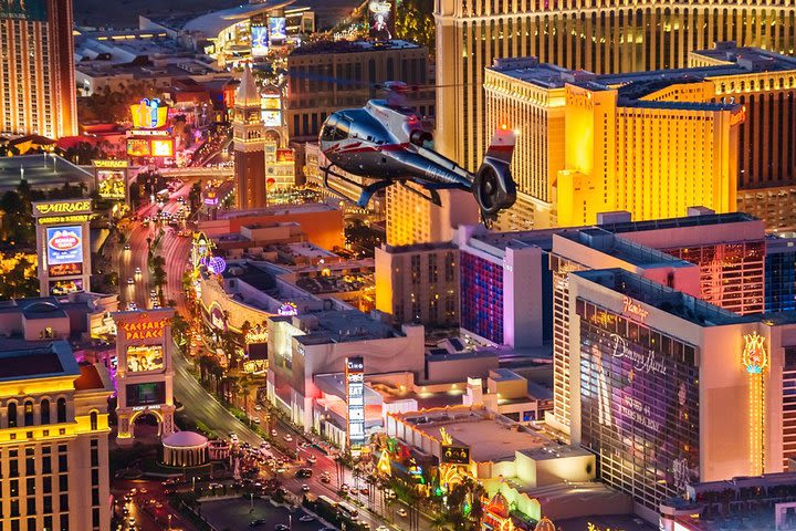 Las Vegas Strip Helicopter Night Flight with Optional Transportation image