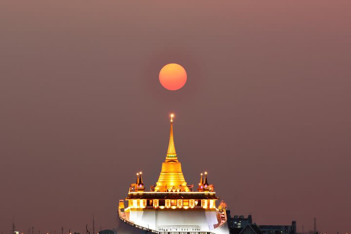 Bangkok Tuk Tuk Sunset Long-tail Night Lights image