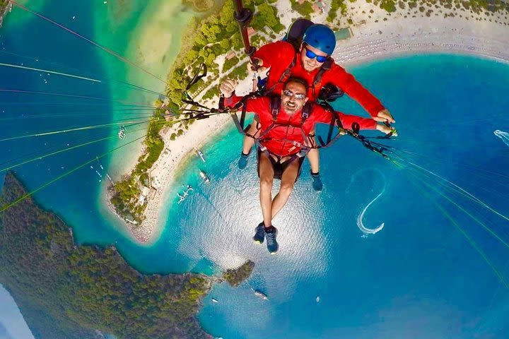 Tandem Paragliding Over The Blue Lagoon in Fethiye From Kas Inc.Transfer image