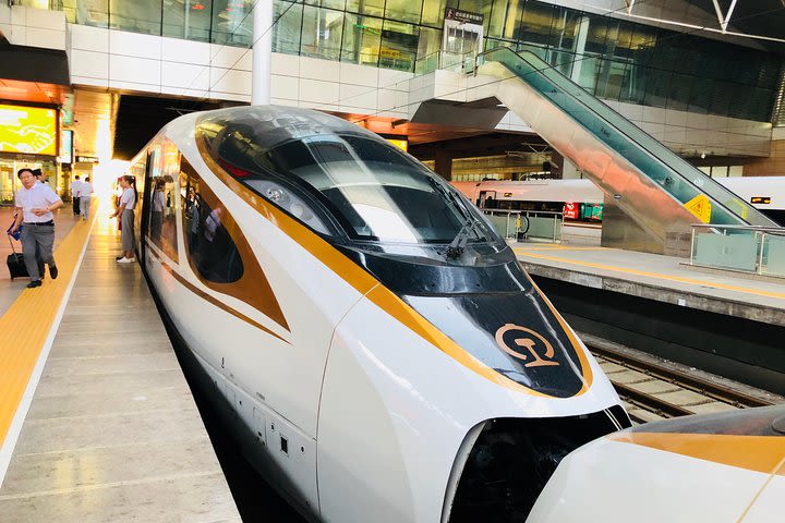 Private PEK Airport Departure Transfer from Tianjin with Bullet Train Experience image