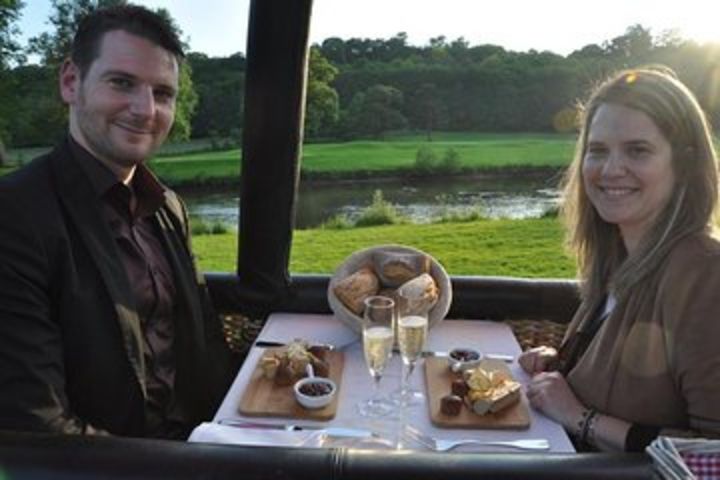 Dinner onboard hot air balloon image