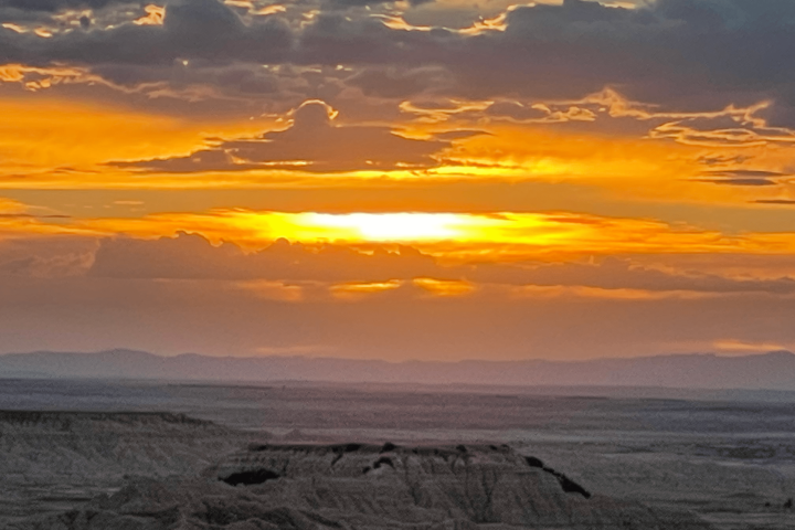 Badlands Sunset and Night Sky Adventure image