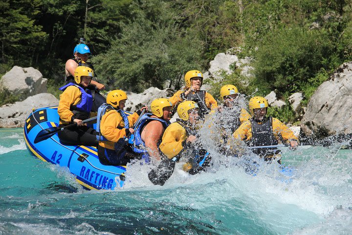 Rafting on beautiful Soča river image