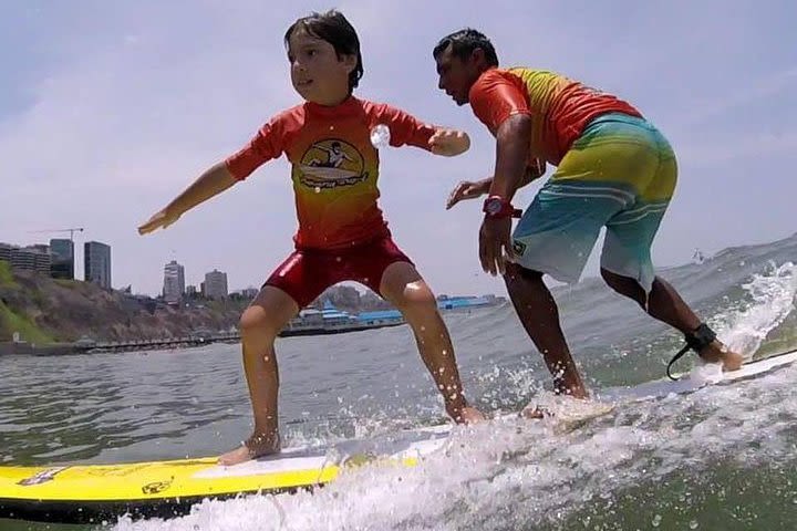 Surf Classes for Beginners (Children and Adults) in Lima, Perú image