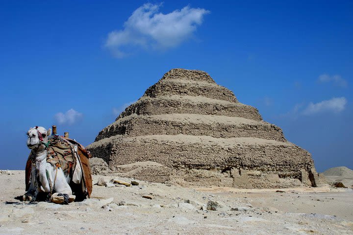 Day Tour To Giza Pyramids Memphis City Dahshur And Saqqara Pyramids image