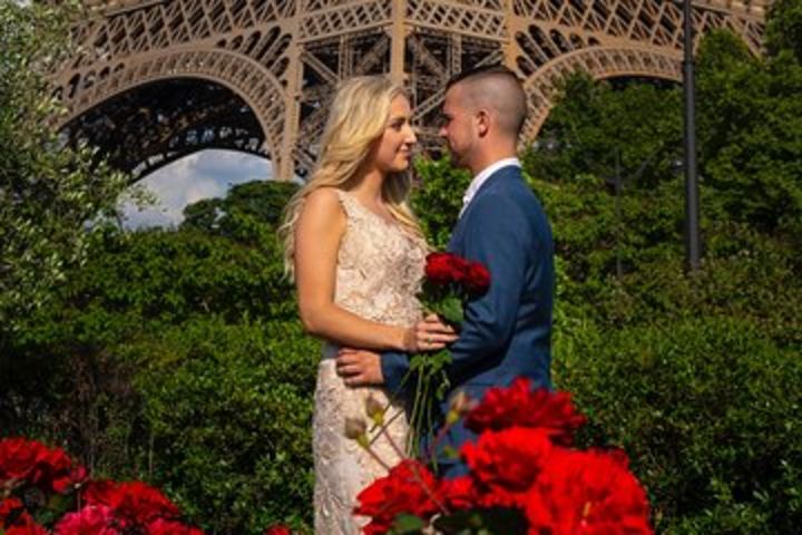 Proposal in Paris at the Eiffel Tower with Photoshoot & Video image