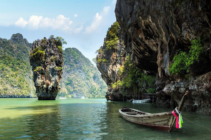 James Bond Island & Phang Nga bay Sea Cave Canoeing by long tail boat  image