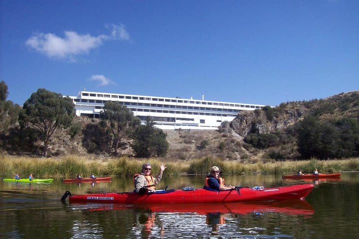 Kayaking to Uros Floating Islands Lake Titicaca image