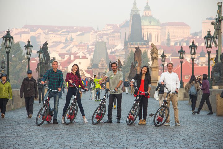 Prague E-scooter Sightseeing Small Group or Private Tour & Free Taxi Pick Up image