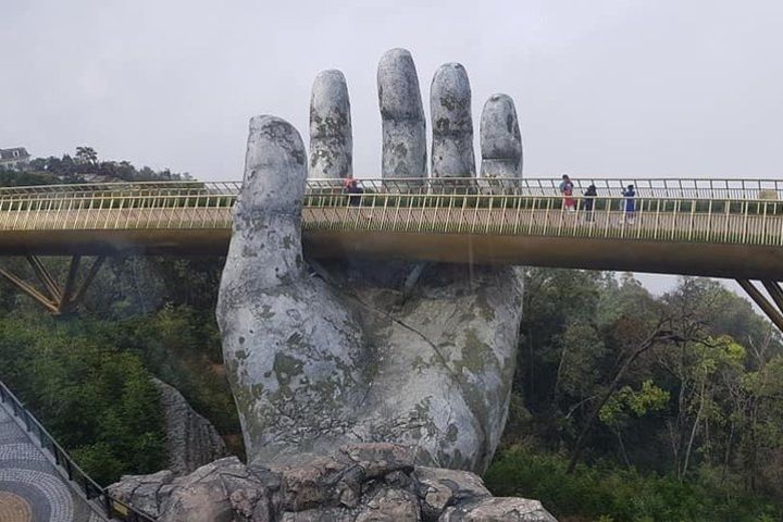 Golden Bridge - Monkey Mountain - Dragon Bridge -Marble Mountain Private Fullday image