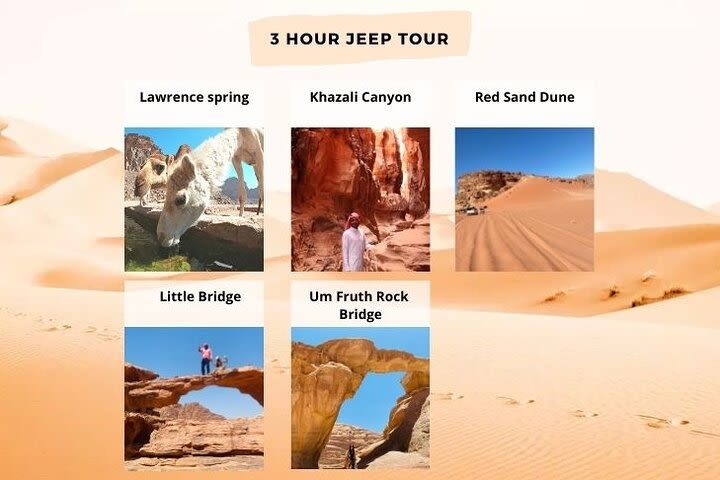 3 Hour Jeep Tour - Wadi Rum Desert Highlights image