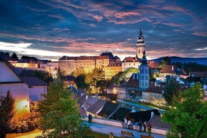 Private transfer in a Sanitized Car Prague to Vienna with 2h stop Cesky Krumlov image