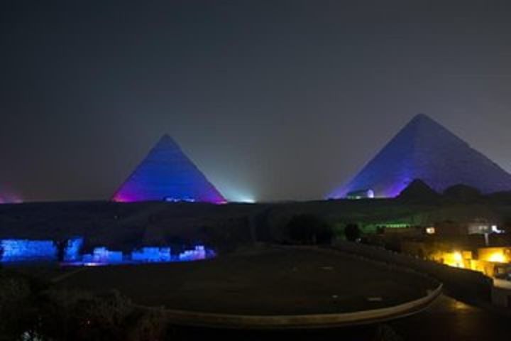 Private Night Tour in the Pyramids Of Giza + Traditional Felucca Sailboat image