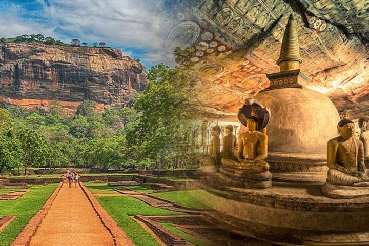 Full Day Tour of Sigiriya Rock Fortress and Dambulla Cave Temple image