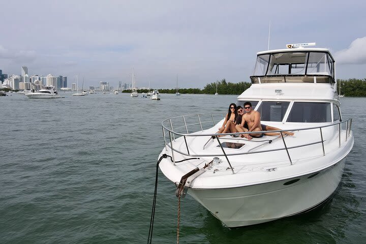 52' Yacht Tour in Miami Beach with Captain, Boat Rental and Party image