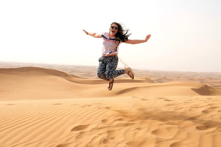 DXB Private Morning Desert Safari with Camel Ride n Sand Boarding image