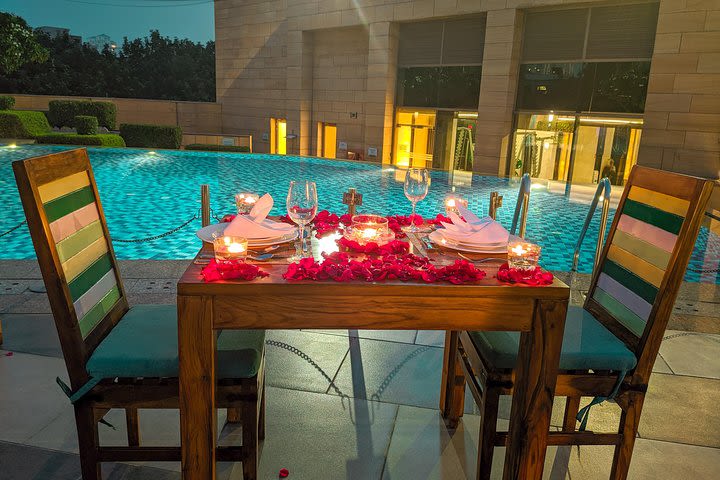 Instagram Photoshoot With Romantic Dinner Date - Poolside Dining image