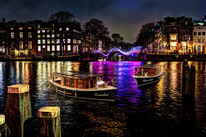 Private boat tour Amsterdam Light Festival  image