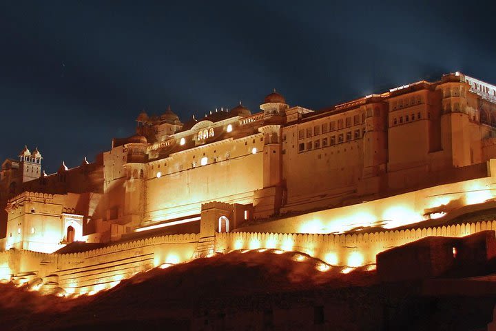 Private Traditional Dinner With an Indian Family Including Night Tour of Jaipur City image