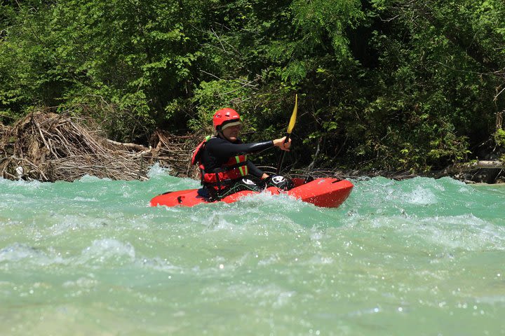 Kayak sit on top on the Soča river (Isonzo) image