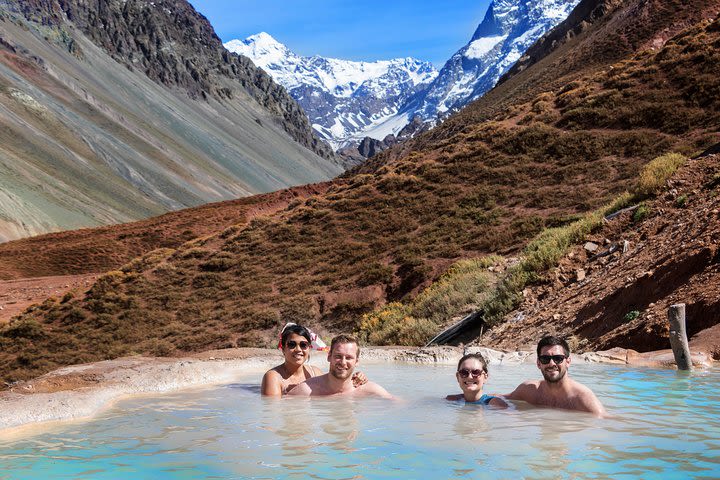 Hiking to the base of the volcano and hot spring Colina from Santiago. image