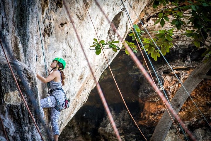 1-Day Rock Climbing and Treetop Zipline Adventure in Krabi image