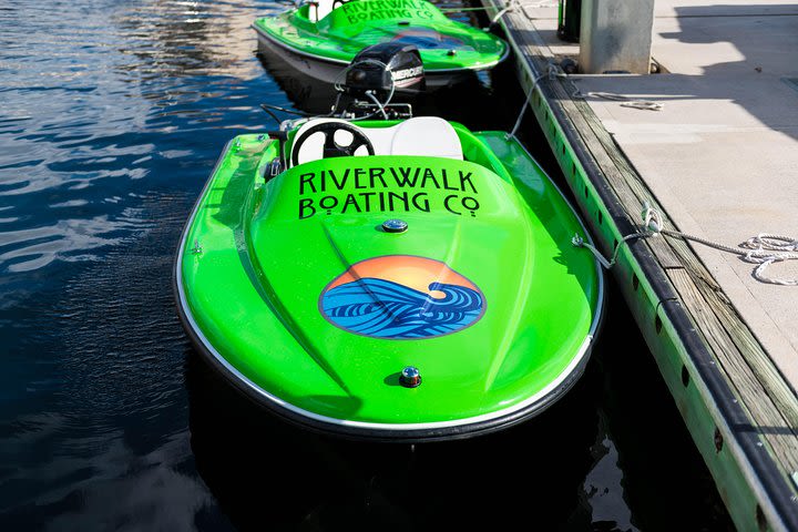 2 Person Mini Power Boat Rental at Tampa Riverwalk