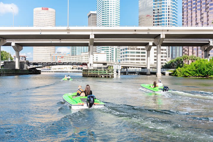 2 Person Mini Power Boat Rental at Tampa Riverwalk