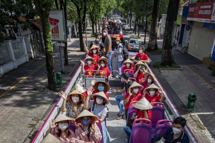 1HOUR TRIP AROUND HO CHI MINH CITY (SAIGON) ON THE DOUBLE DECKER BUS image