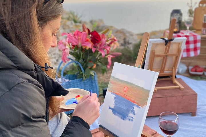 Painting Experience with Wine- outdoor image