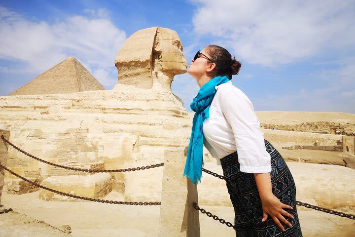 Private Giza Pyramids Day Trip with Memphis& Saqqara with lunch& Camel ride image