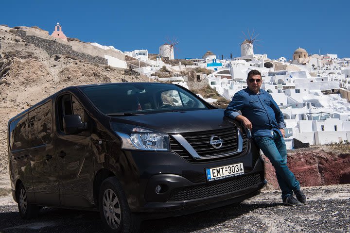 Private Transfer via Lux 8seats Minivan - Santorini Port to Santorini Anywhere image