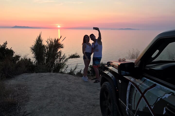 Private Sunset Jeep Safari in North West Corfu with Dinner image