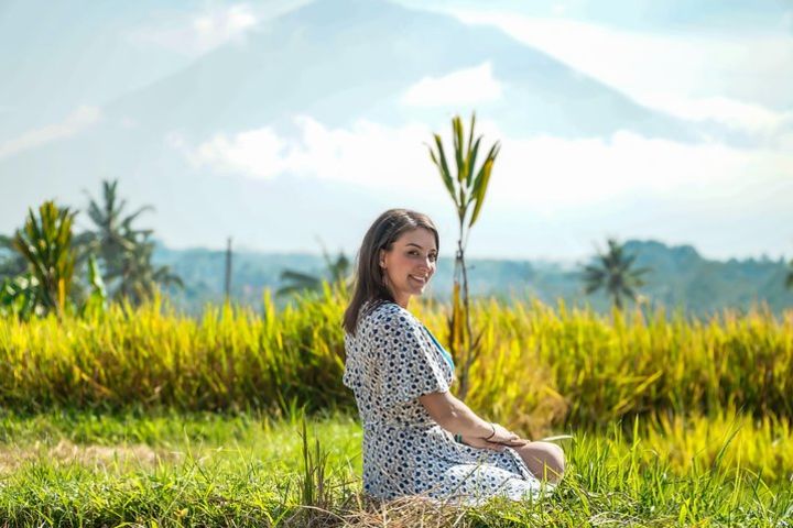 Ubud tours with waterfall image