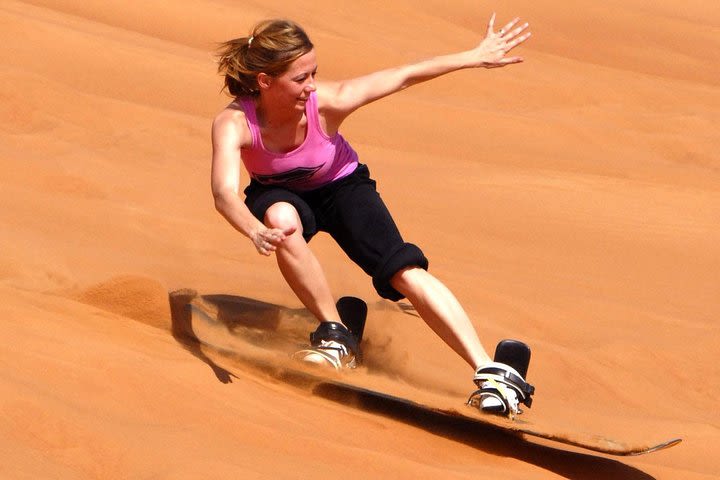 Morning Desert Safari with Sand boarding & Camel Ride Am Tour image