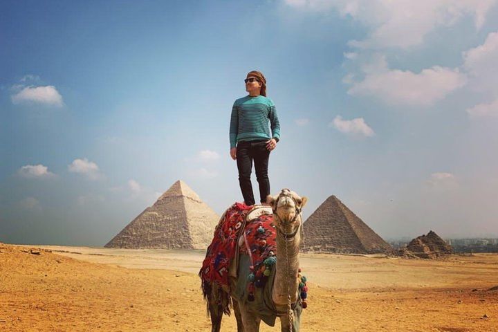 Sunrise/Sunset Camel Ride around pyramids  image