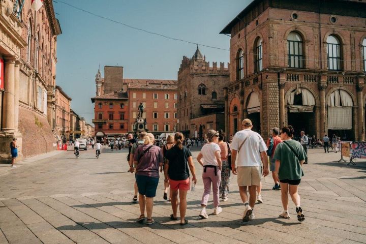 Bologna Walking Tour with Tower Sky View and Archiginnasio image
