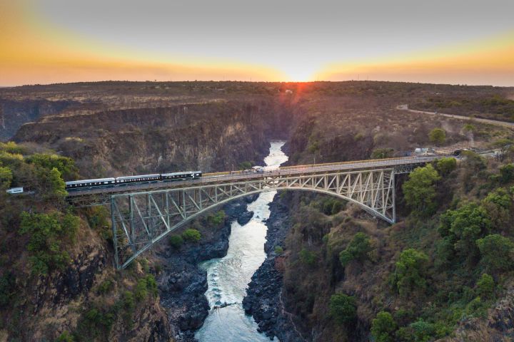 Luxury Train to Victoria Falls Scenic Bridge Ride and Gastronomy image