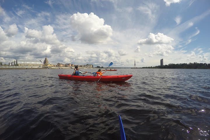 Night Kayaking In Riga City Canal image