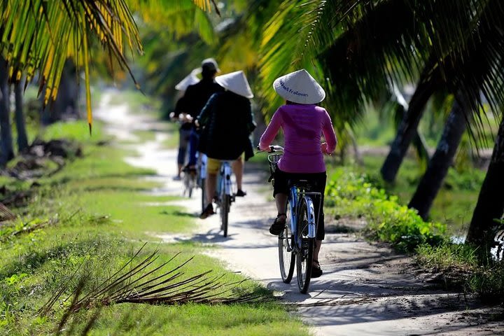 Countryside bike tour, basket boat and cooking class  image