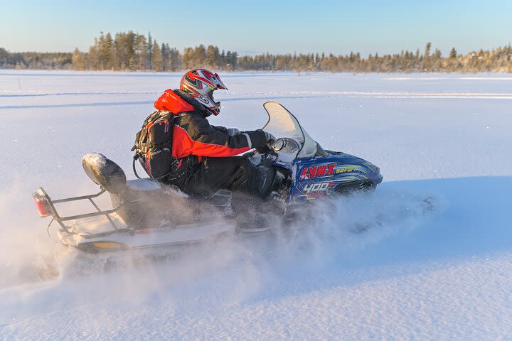 Small Group Husky Safari and Snowmobile Experience in Rovaniemi image