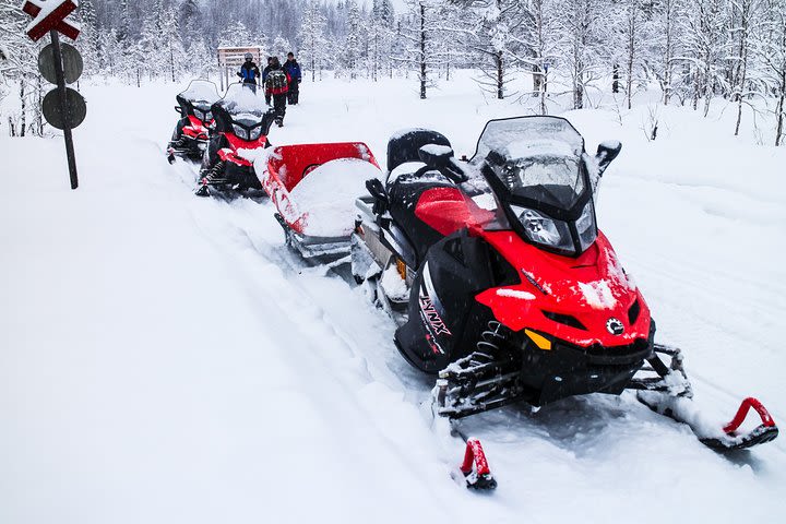 Northern Lights Snowmobile Sleigh Ride image