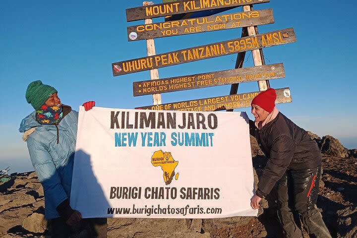 7 days Lemosho Kilimanjaro new year's eve summit Tour | BURIGI CHATO SAFARIS  image